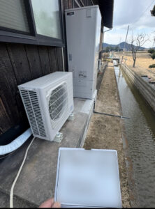 奈良県宇陀市　ガス給湯器からエコキュート交換工事
